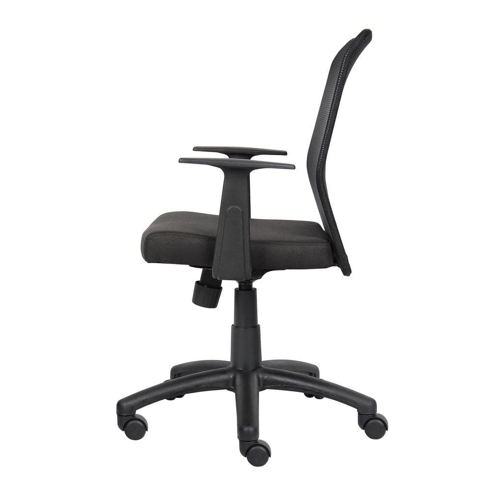 Black Mesh Swivel Office Task Chair with Arms