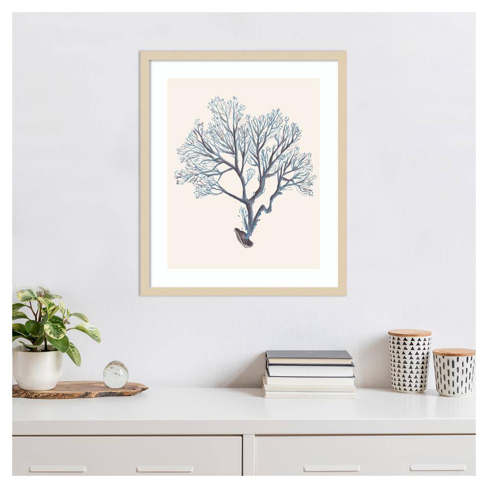 Indigo Reef III Svelte Natural Framed Wall Art Print