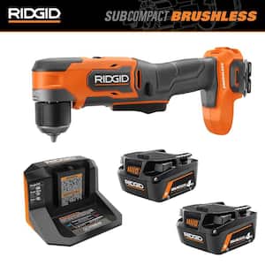 18V SubCompact Brushless Cordless 3/8 in. Right Angle Drill Kit with (2) 4.0Ah Batteries and Charger