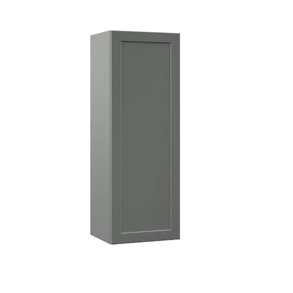 Hampton Bay 15 in. x 42 in. x 12 in. Designer Series Melvern Storm Gray Shaker Assembled Wall Kitchen Cabinet