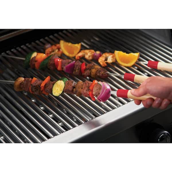 Grilling Accessories BBQ Skewers Set Bison In a Wooden Case, 45 item