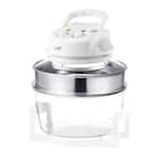 1300 W White Countertop Convection Oven with Built-in Timer and Extender Ring