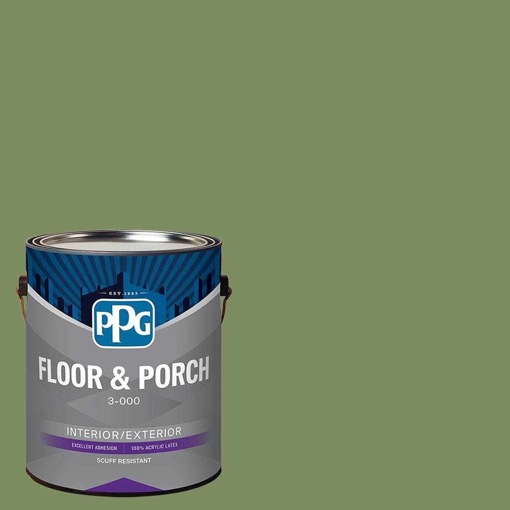 PPG 1 gal. PPG11216 Moss Point Green Satin Interior/Exterior Floor and
