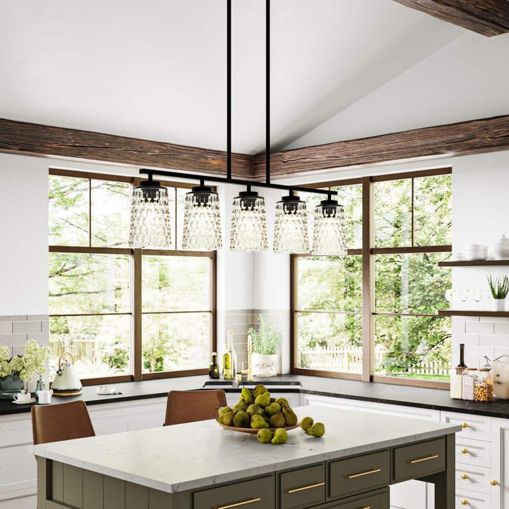 Progress Lighting Mauzy Collection 5-Light Matte Black