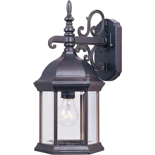 Maxim Lighting Builder Cast 1-Light Empire Bronze Outdoor Wall Lantern Sconce