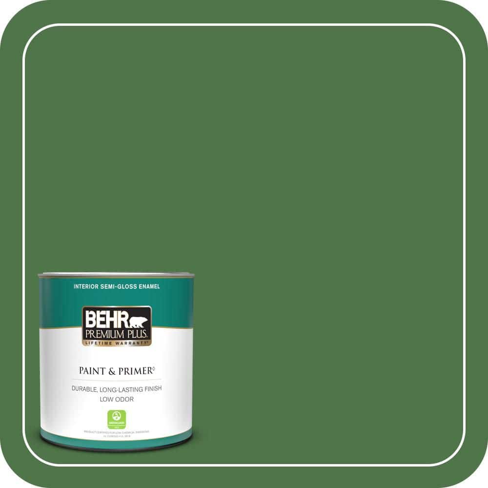 1 qt. #MQ4-49 Emerald Forest Semi-Gloss Enamel Low Odor Interior Paint & Primer price history on PriceWatchPro