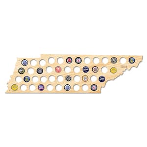 24 in. x 7 in. Large Tennessee Beer Cap Map