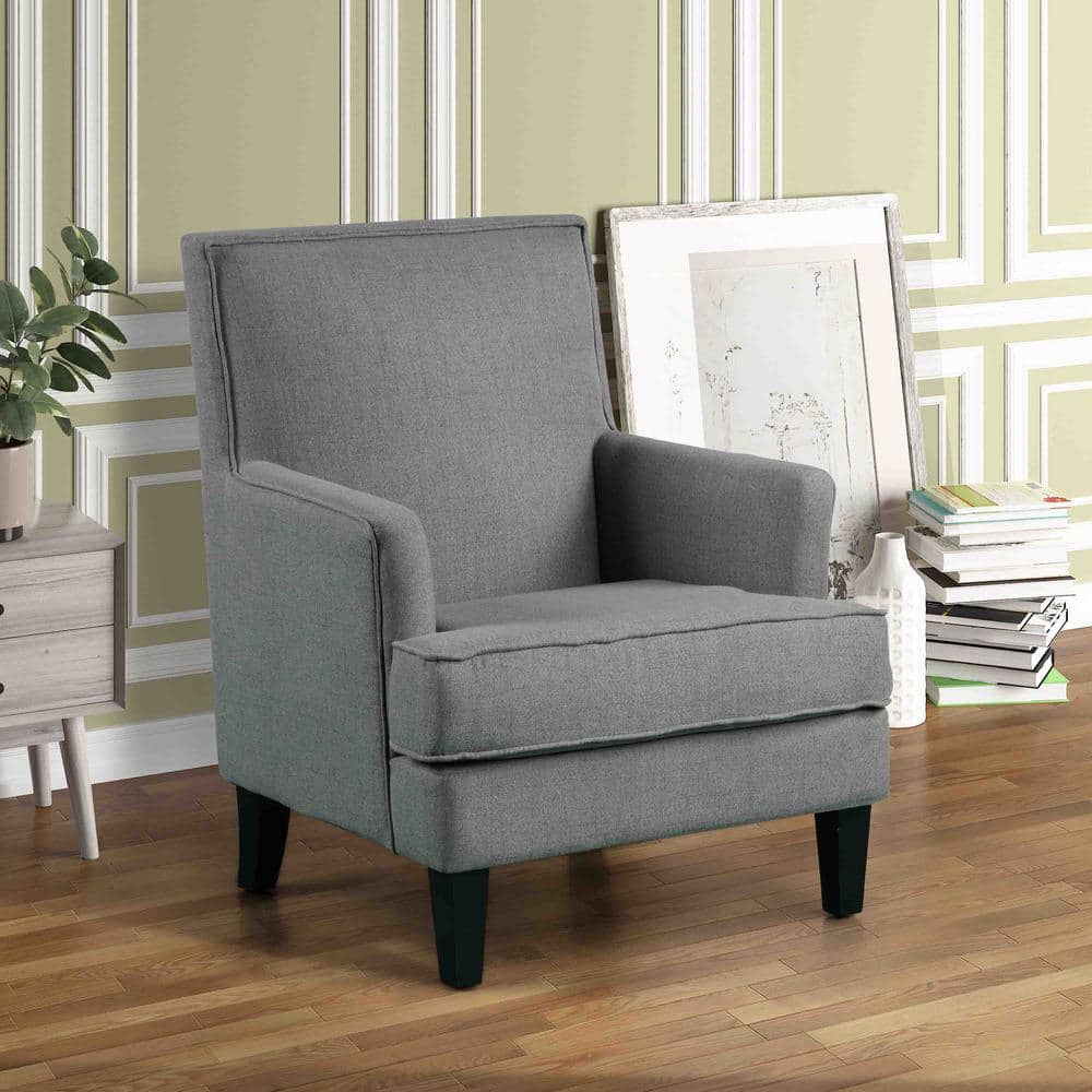 Dark Gray Velvet 30" Accent Chair