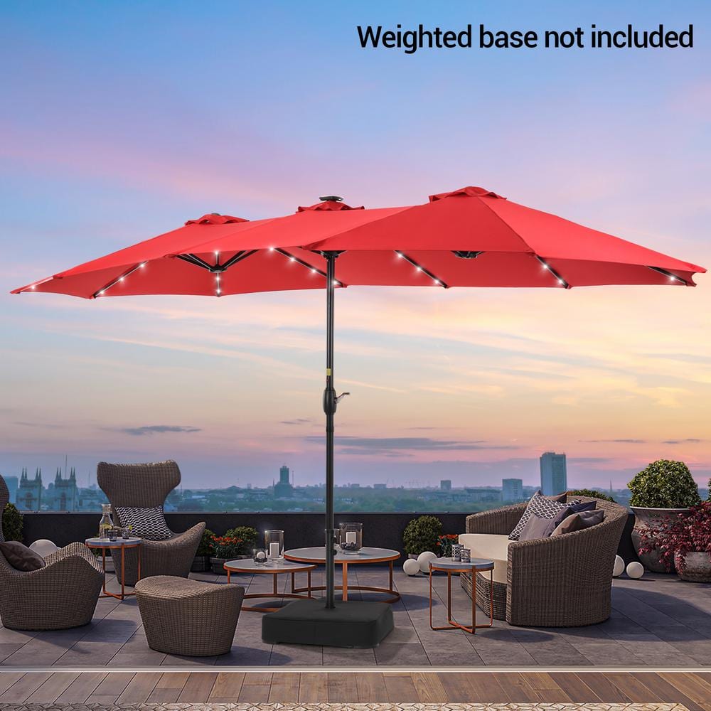 JOYESERY 15 ft. x 9 ft. LED Outdoor Double-sided Market Patio