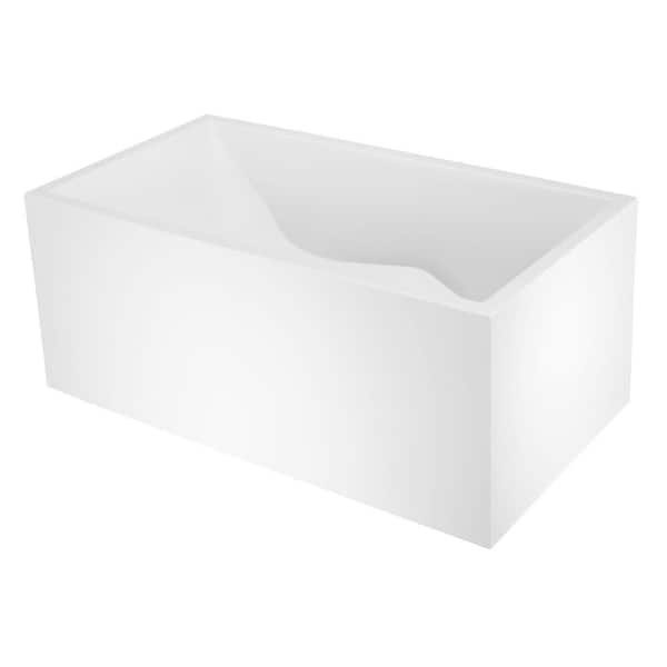 Hydro Systems Pacific 63 in. Solid Surface Flatbottom Non-Whirlpool Bathtub in White