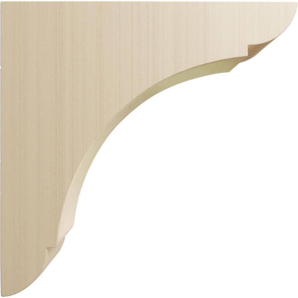 Small Rubberwood Corbel Bracket, 1.75"W x 6"D x 6"H