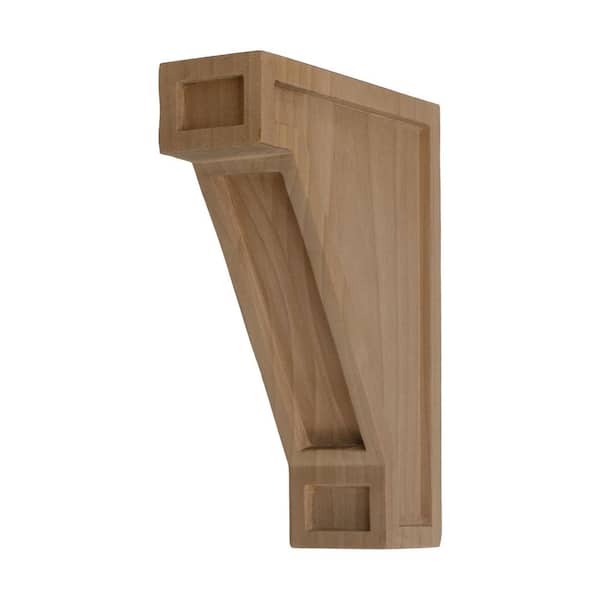 2 in. x 8 in. x 6 in. Unfinish North American Alder Wood Arts and Crafts Corbel