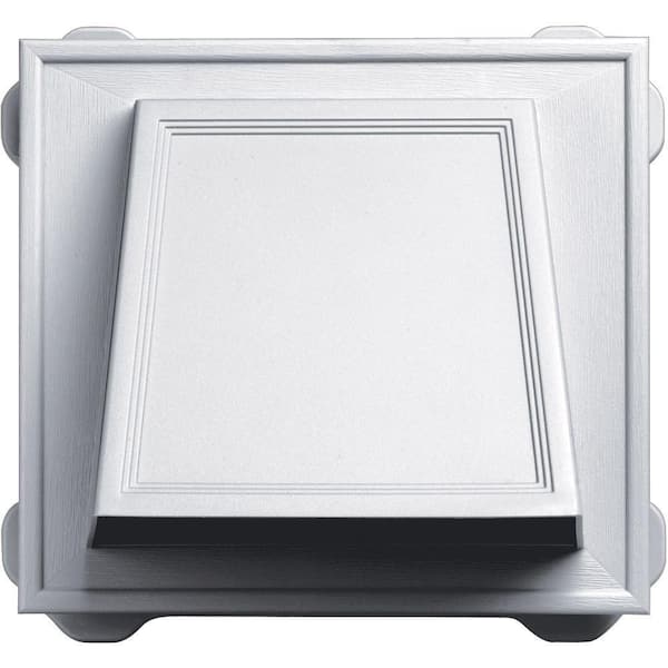 Mid America 10 in. x 9 in. #001 White 6 in. Hooded Dryer Vent Mounting Block