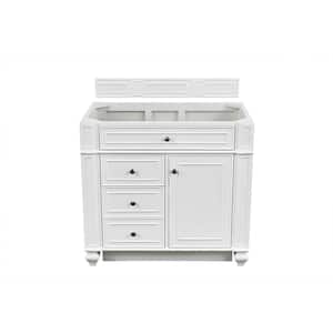 Bristol 36 in.W x 22.5 in. D x 32.8 in. H Bath Vanity Cabinet Without Top in Bright White