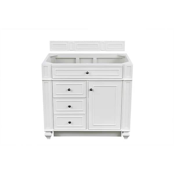 Bristol 36 in.W x 22.5 in. D x 32.8 in. H Bath Vanity Cabinet Without Top in Bright White