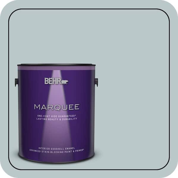 BEHR MARQUEE 1 Gal. #N470-2A Dusted Blue Eggshell Enamel Interior Paint and Primer