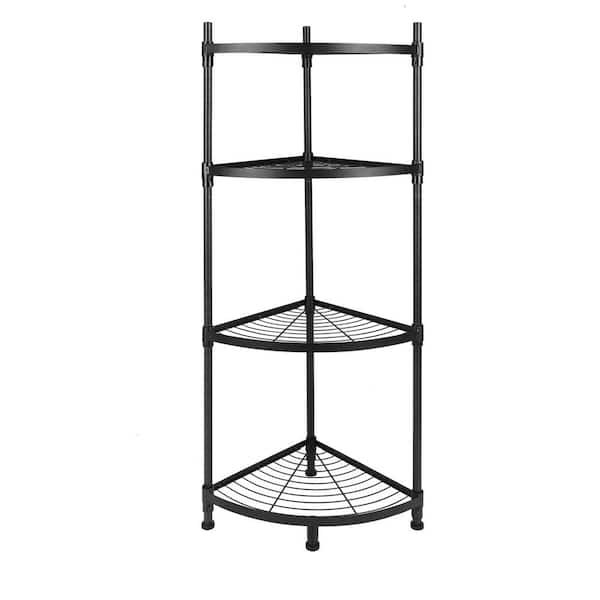 3 Tier Multifunction Corner Storage Shelf Standing Stackable Rack