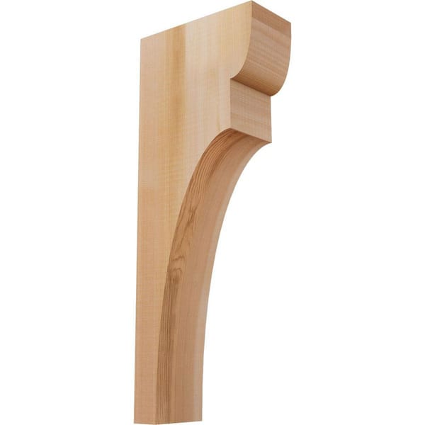 Ekena Millwork 3-1/2 in. x 8 in. x 20 in. Western Red Cedar Yorktown Smooth Corbel