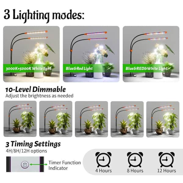 GF GROW LEDライト 4灯 本体　2台 toggled 4 ft. 32-Watt Full Spectrum LED Grow Light Fixture