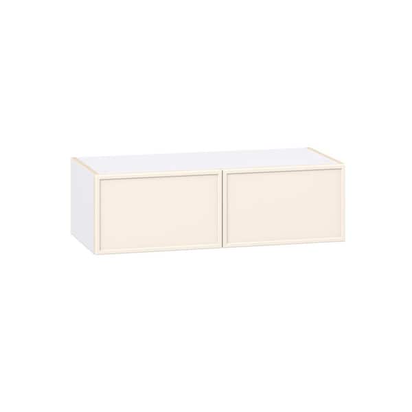 Fairview 33 in. W x 14 in. D x 10 in. H Assembled Slim Shaker Wall Bridge Kitchen Cabinet in Washed Linen