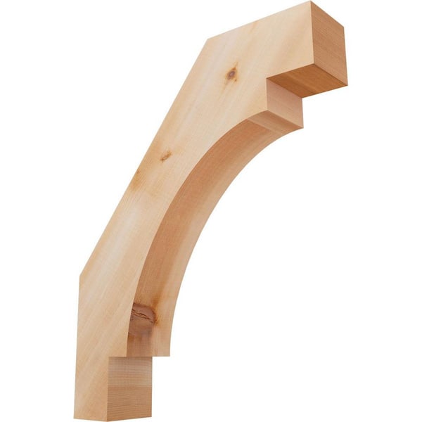Ekena Millwork 3 1/2"W x 16"D x 20"H Merced Smooth Knee Brace, Western Red Cedar