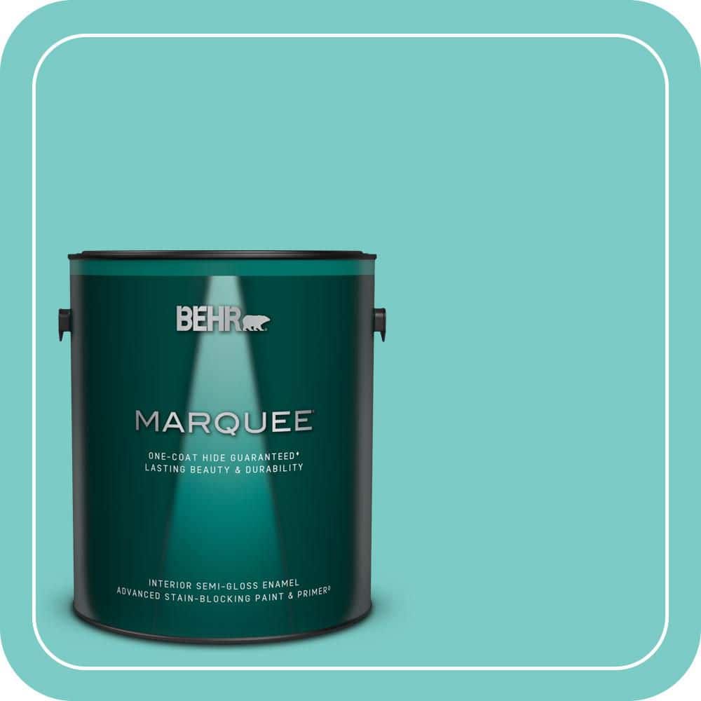 1 gal. #BIC-39 Blue Green Gem Semi-Gloss Enamel Interior Paint & Primer price history on PriceWatchPro