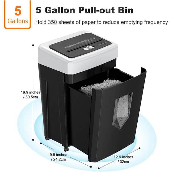 Yichuhaoxi 15-Sheet Office Paper Shredder, 40 Mins Heavy Duty