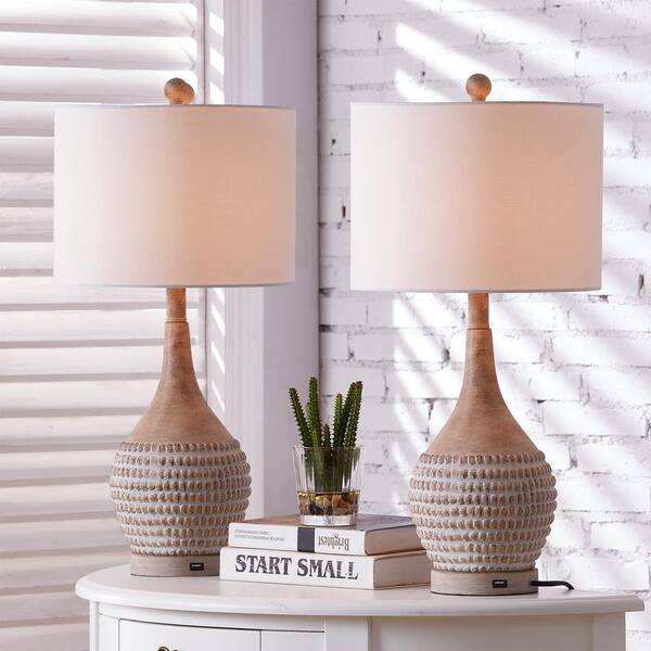 De onze Maak leven Amerika Maxax Salem 24 .75 in. Wood Brown Table Lamp Set with USB (Set of 2) T12-LBN - The Home Depot De onze Maak leven Amerika Maxax Salem 24 .75 in. Wood Brown Table Lamp Set with USB (Set of 2) T12-LBN - The Home Depot