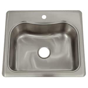 Staccato Drop-In Stainless Steel 25 in. 1-Hole Single Bowl Kitchen Sink