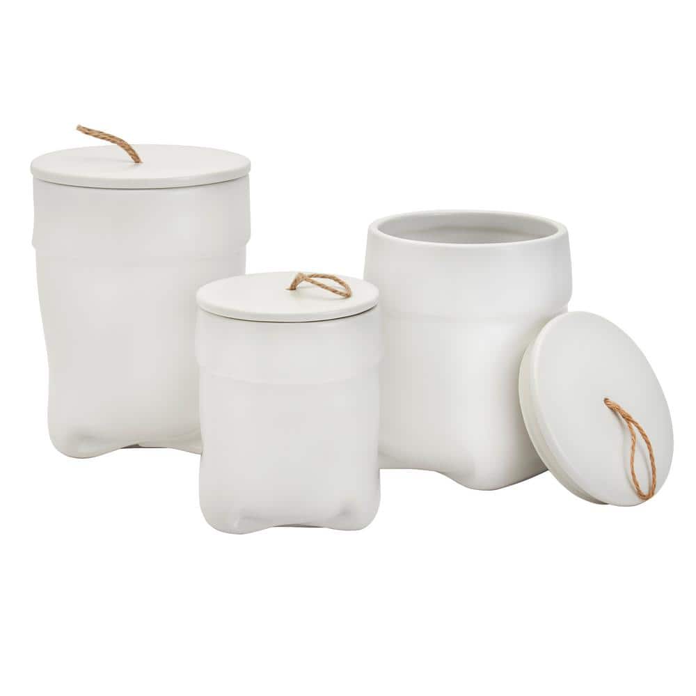 Eternal Kitchen Ideas Airtight Food Storage Container Set + Measuring Cups,  Marker & Labels 28 Pieces Set, White - Eternal
