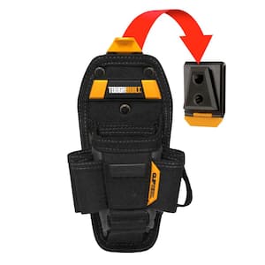 ClipTech Medium Technician Pouch in Black with 7 pockets and loops and rugged rivet reinforced construction