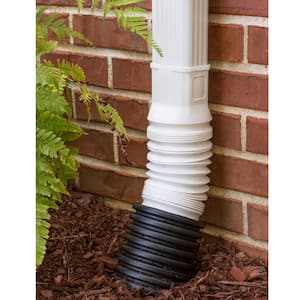 2 in. x 3 in. White Vinyl Downspout Adapter