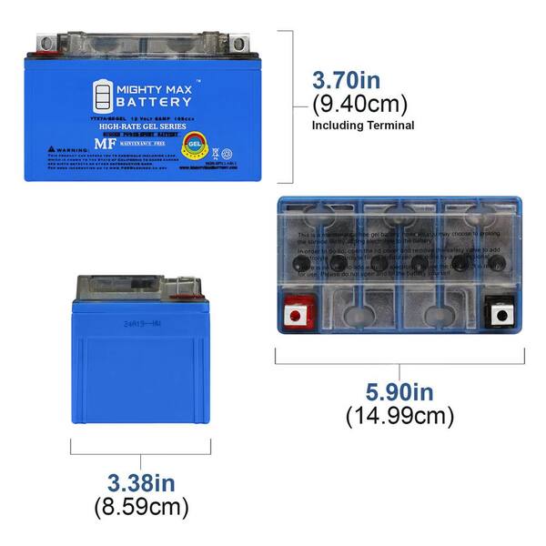 MIGHTY MAX BATTERY YTX7A-BS GEL Replaces Suzuki LTZ90 LTR 450 Quad