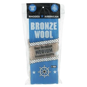 Medium Grade Bronze Wool Pads (3-Pack)