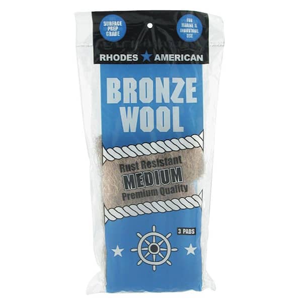 Homax Medium Grade Bronze Wool Pads (3-Pack)