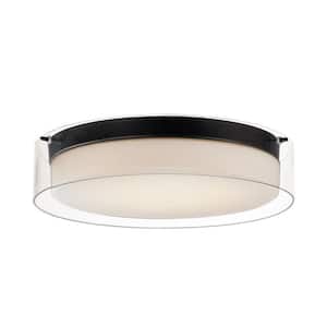 Duo 16 in. LED Light Bulb Included Round Flush Mount