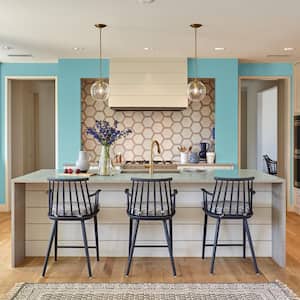 1 gal. #M460-4 Pure Turquoise Semi-Gloss Interior Paint