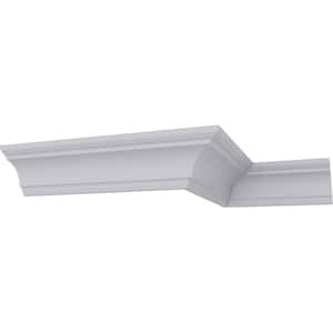 SAMPLE - 2-1/4 in. x 12 in. x 2-1/4 in. Polyurethane Eris Smooth Crown Moulding