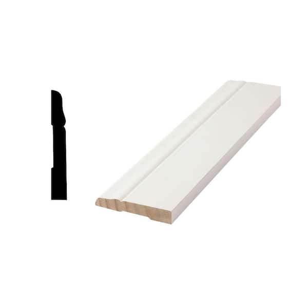 Woodgrain Millwork WGBBAS 7/16 in. x 3 in. Prime Finger-Jointed Base Molding