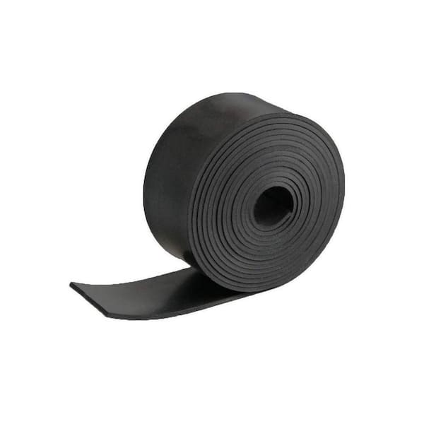 120 L x 1/8 H x 2 in. ft. DIY Gasket Weather Stripping Sealing Padding Mat Black Neoprene Rubber Smooth Edging 1-Pack