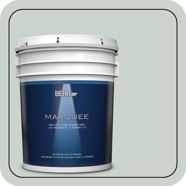 BEHR MARQUEE 5 gal. #460E-2 Valley Mist Satin Enamel Interior Paint & Primer
