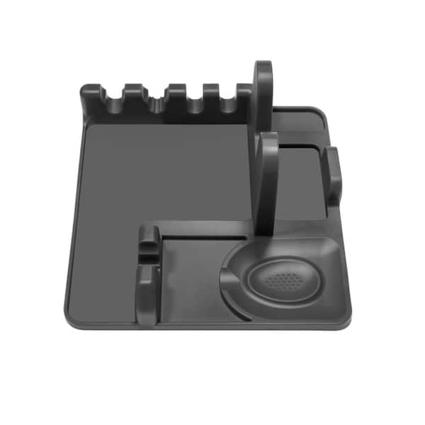 Large Silicone Spoon Rest with Drip Pad,Practical, Dishwasher Safe for Stove Top, Kitchen Counter, Cooking, Grey(1-Pack)