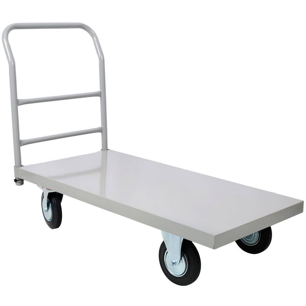 24 in. x 48 in. 2000 lbs. Capacity Gray Heavy Duty Platform Truck Industrial Flat Dolly Cart with Wheels price history on PriceWatchPro