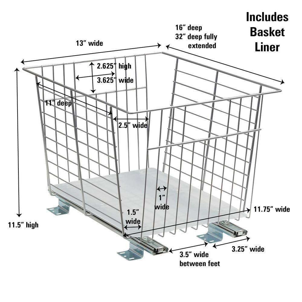 Silver Industrial-Grade Sliding Vegetable-Fruit Bin with PE Liner