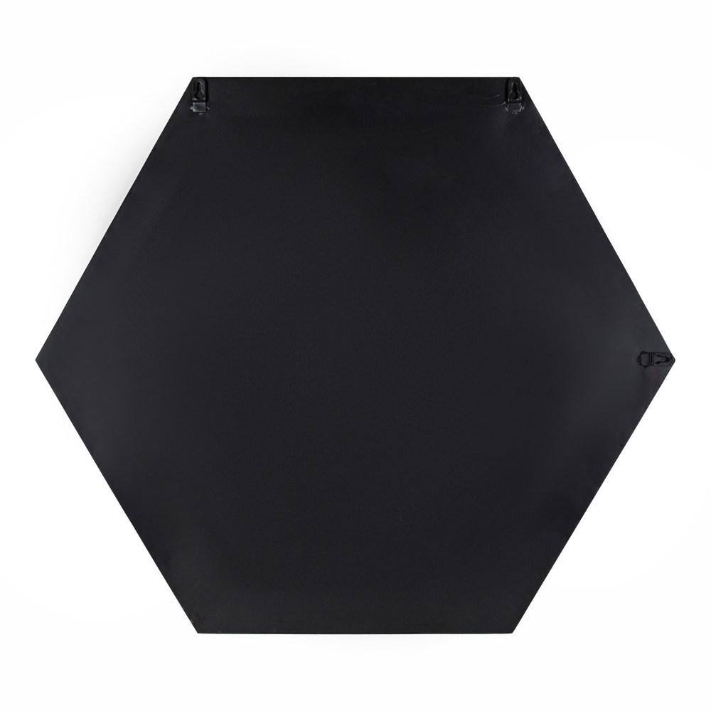 Elegant Hexagon Gold Metal Full-Length Mirror 30"x33"