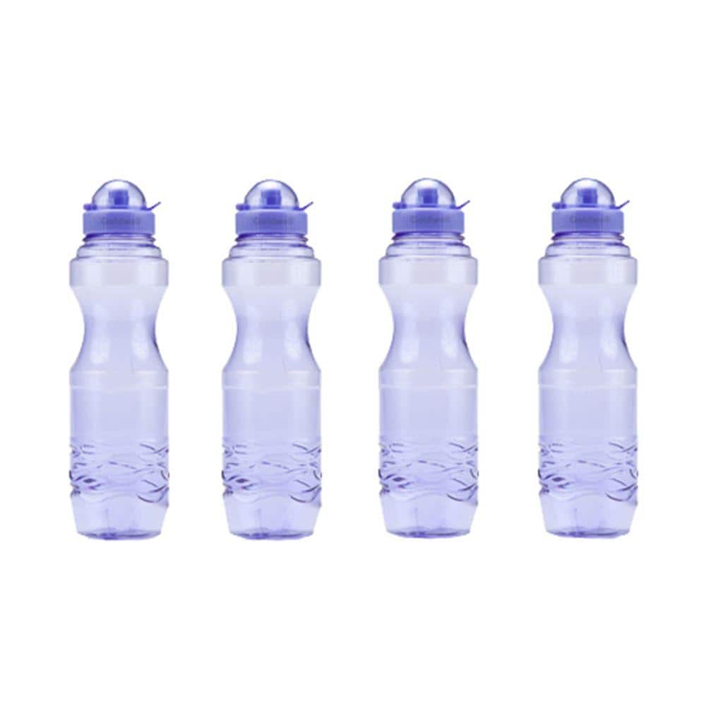 JoyJolt Spring 18 oz. Clear Glass Water Bottles with Stainless Steel Cap  (Set of 6) JG10273 - The Home Depot