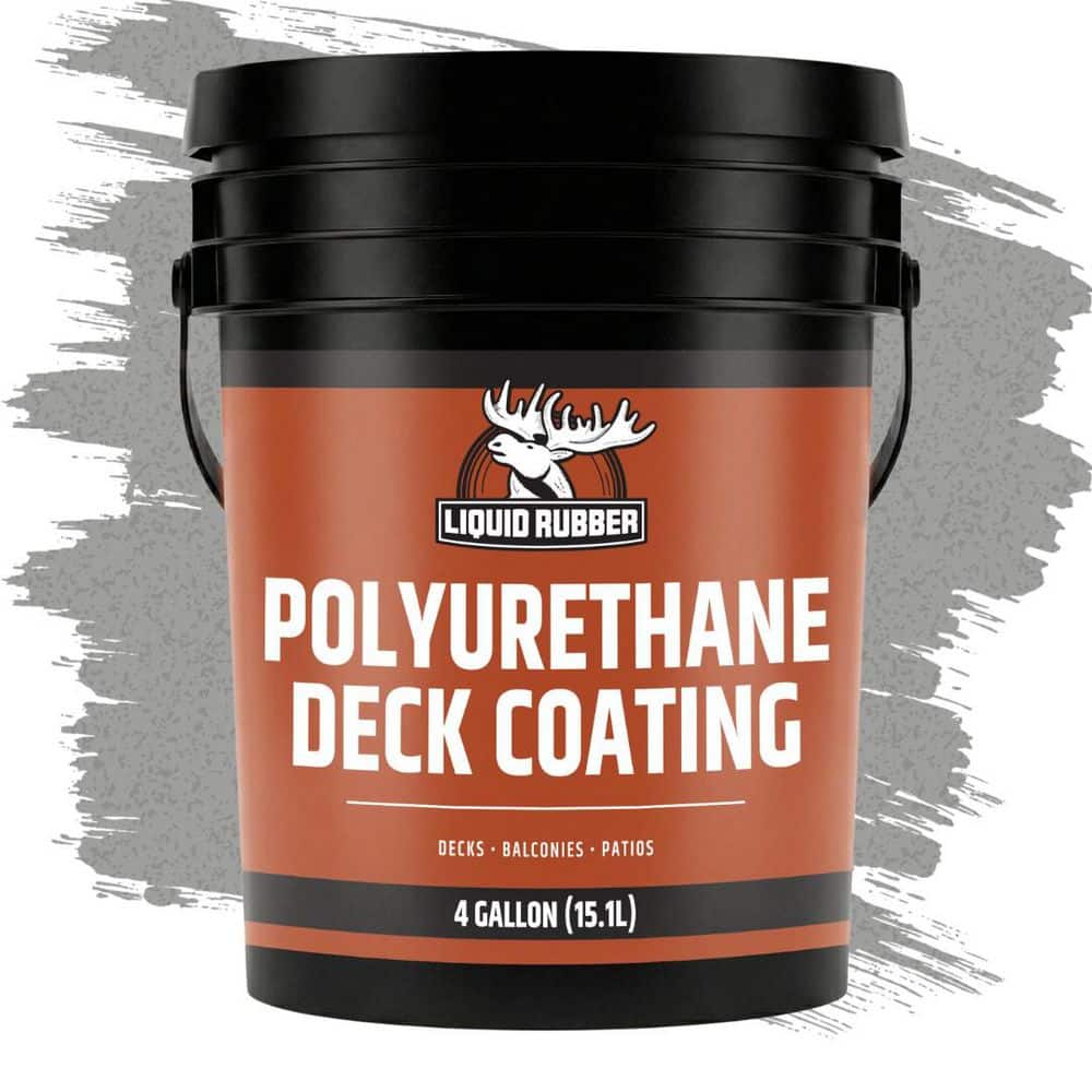 LIQUID RUBBER Polyurethane Deck Coating 4 Gal. 10x Stronger than Paint ...