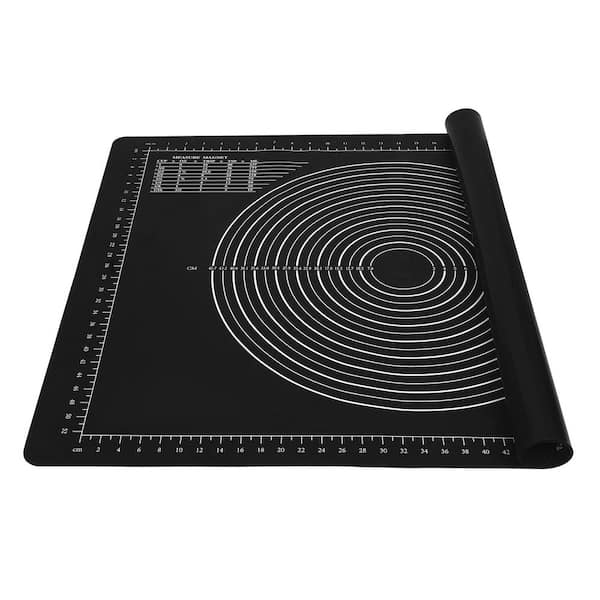Jumbo 24x31 Inch Silicone Non-Stick Non-Slip Pastry Mat Double Thick Gray Baking Kneading Dough Rolling Pad
