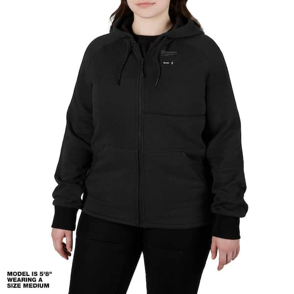 Milwaukee Women's 2X-Large M12 12-Volt Lithium-Ion Cordless Black Heated Jacket Hoodie Kit with (1) 2.0 Ah Battery and Charger