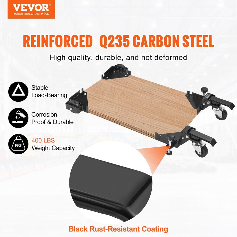 Adjustable Black Steel Heavy Duty Mobile Base Stand